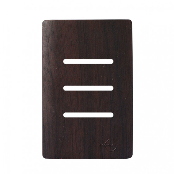 Placa p/ 3 Interruptores 4x2 - Novara Tabaco